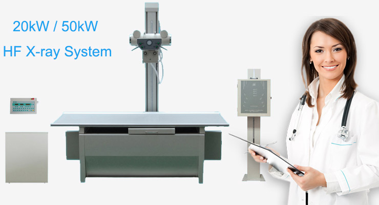 Floor-mounted medical x-ray machine